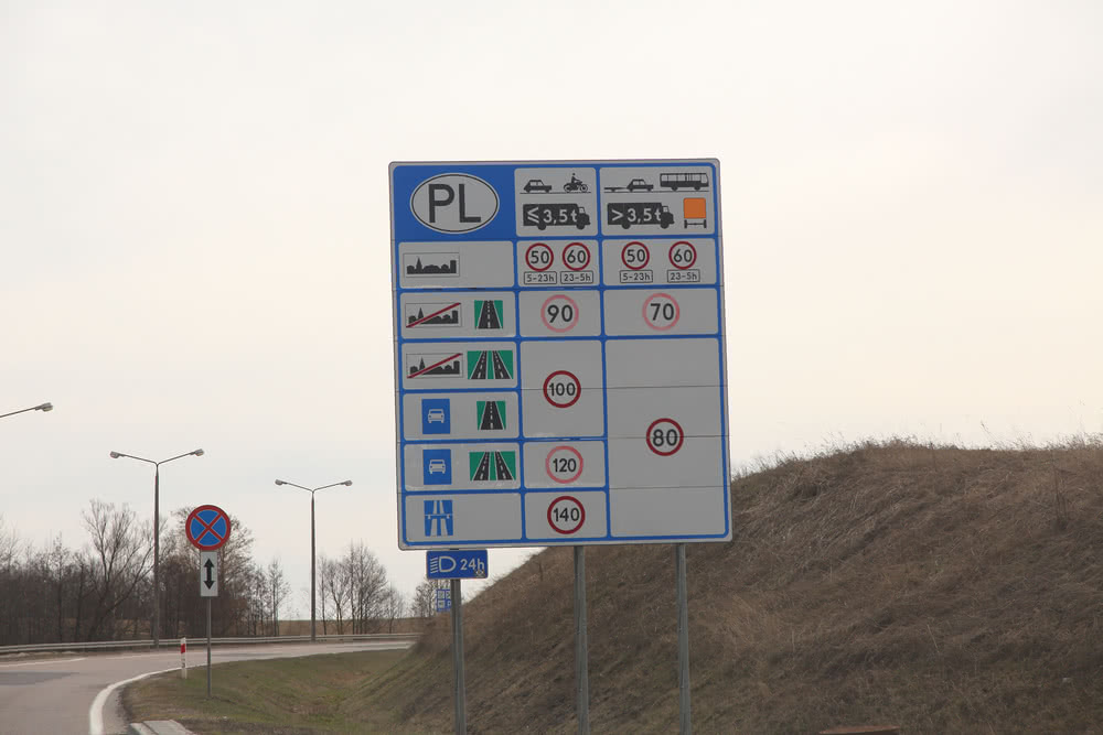 Geschwindigkeitsbegrenzungen in Polen
